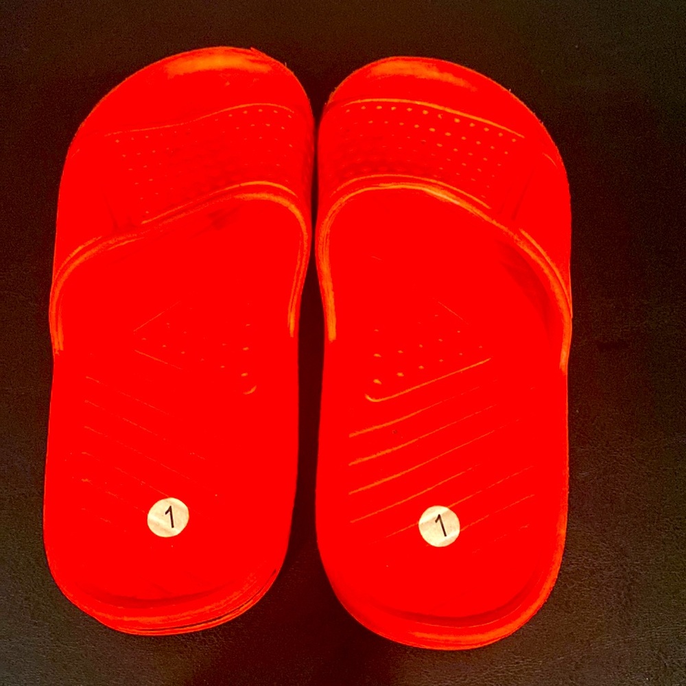 Red slippers size 1 kids